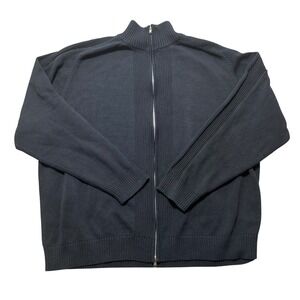 Wilke Rodriguez Men's 3X Black 100% Cotton Quarter Zip Sweater mock neck preppy‎